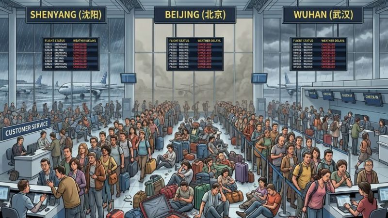 Thousands Left Stranded as Bad Weather Grounds Flights Across China